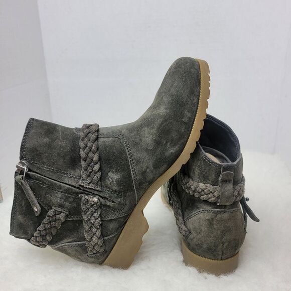Teva Delavina Womens Green Suede Ankle Boots Booties Size 6 - Picture 5 of 9